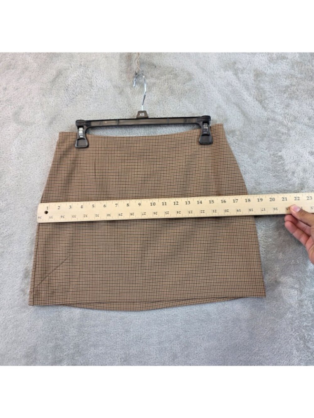House Of Harlow 1960 Skirt Womens S Brown Check Tweed Mini Pencil Lined Work - Picture 6 of 9
